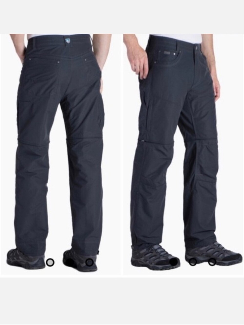 Kuhl Liberator Convertible Stealth Zip Off Hiking Dark Grey Pants Shorts Sz 30